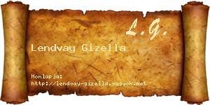 Lendvay Gizella névjegykártya