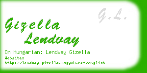 gizella lendvay business card